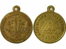 IInd Republic - Brass Medal, Paris grateful to Rouen - 1848