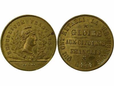 IInd Republic - Brass Medal, Restauration of the Rep. - 1848