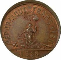 IInd Republic - Copper Medal, Civil Hospital at the Tuileries - 1848