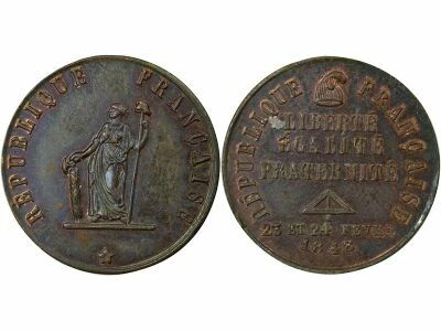 IInd Republic - Copper Medal, February Revolution - 1848