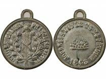IInd Republic - Tin Medal,  February Revolution - 1848
