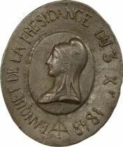 IInd Republic, Trumilly - Tin Medal, Presidential Banquet - 1848