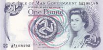 Ile de man 1 Pound - Elisabeth II - Vue de Tynwald  - ND (1983) - NEUF - P.40c
