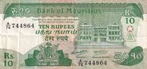 Ile Maurice 10 Rupees - Parlement - Armoiries - ND (1985) - P.35