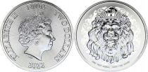 Ile Niue 2 Dollars - 1 Once Elisabeth II - Lion Argent 2021