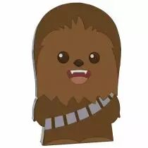 Ile Niue Chewbacca - STAR WARS Chibi - 1 Once Argent Couleur NIUE 2020 2/9