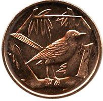 Iles Caïman 1 Cent Elisabeth II - Oiseau