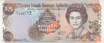 Iles Caïman 25 Dollars - Elisabeth II - Carte des îles 2003