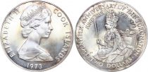Iles Cook 2 Dollars Elisabeth II - Couronnement - 1953-1973 - Argent