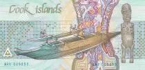 Iles Cook 3 Dollars - Bateau - Requin - 1987 - Série AAR - Petit numéro - P.3
