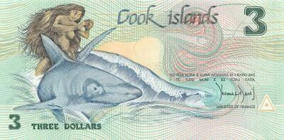 Iles Cook 3 Dollars - Sir�ne - 1987