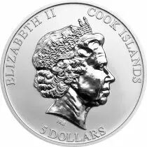 Iles Cook 5 Dollars 2013 - Ecureuil Noir