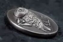 Iles Cook Chouette d\'Ath&egrave;nes (finition antique) - 1 Once Argent 2021 &Icirc;les Cook