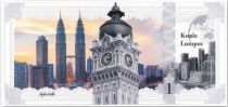 Iles Cook Kuala Lumpur  - Skyline collection -1 Dollar Argent Couleur 2017