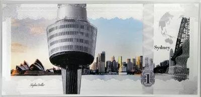 Iles Cook Sydney - Skyline collection -1 Dollar Argent Couleur 2017