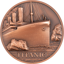 Iles Cook Titanic - 1 Dollar Cuivre Antique 2022