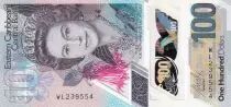 Iles des Cara&iuml;bes 100 Pounds - Elisabeth II - Sir Arthur Lewis - Polym&egrave;re - 2019  - P.NEW