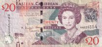 Iles des Caraïbes 20 Dollars - Elisabeth II - Gouv. à Monserrat - 2008 - P.49