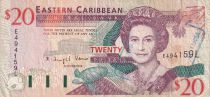 Iles des Caraïbes 20 Dollars - Elisabeth II - Gouv. à Monserrat - 2008 - TB - P.49