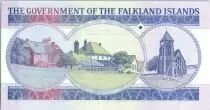 Iles Falkland 1 Pound , Elisabeth II - Village- 1984