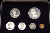 Iles Vierges Britanniques Coffret 6 monnaies Elisabeth II - 1973 - Argent Frappe BE