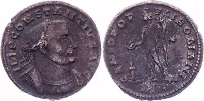 Imperio Romano Follis, Constantius (286-305) - Genio Populi Romani - Lyons