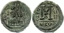 Impero bizantino Constant II - Follis, Classe 5b - 654 / 655 Constantinople