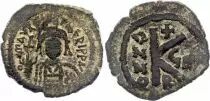 Impero bizantino Justin II - Follis, avec Sophie - 573 / 574 Nicom&eacute;die
