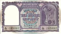 Inde 10 Rupees,  Colonne aux lions -  Boutre - 19(62-67) - P.40 b - K 90