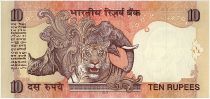 Inde 10 Rupees,  Mahatma Gandhi - Animals - 2011 - P.95 Lettre S