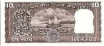 Inde 10 Rupees, Colonne aux Lions - Boutre - 19(85-90)  - P.60 l