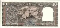 Inde 10 Rupees, Colonne aux Lions - Ghandi - 19(69-70) - P.69 b