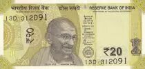 Inde 20 Rupees - Mahatma Gandhi - 2021 - Série 13D - P.NEW
