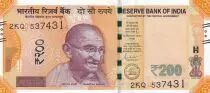 Inde 200 Rupees - Gandhi - 2023 - S&eacute;rie 2KQ- Lettre F