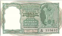 Inde 5 Rupees, Colonne aux Lions - Antilopes - 19(49-57)  - P.33