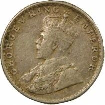Indes Britanniques George V - 1/4 Roupie Argent - 1912 . Bombay
