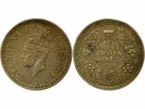 Indes Britanniques George VI - 1/4 Silver Rupee, small 5 - 1945 . Bombay