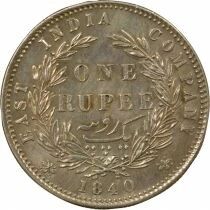 Indes Britanniques Victoria - Silver Rupee, 28 Berries - 1840