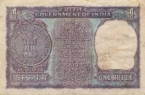 India 1 Rupee - Gandhi -  ND (1969-1970) - P.66