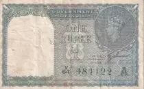 India 1 Rupee - George VI - 1940 - Serial V 64 - F - P.25