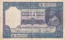 India 10 Roupies - George V - 1917 - VF - P.7b