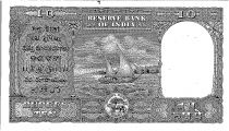 India 10 Rupees,  Lion capital of Ashoka -  Dhow - 1962 - P.39 c - R 90