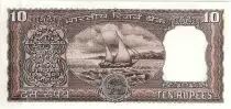 India 10 Rupees, Ashoka column - Dhow  - 19(84-85)  - P.60 i