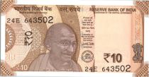 India 10 Rupees, Mahatma Gandhi - 2017 (2018)