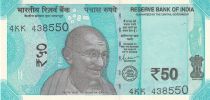 India 50 Rupees - Mahatma Gandhi - 2022 - Serial 4KK - P.NEW