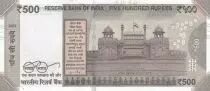 India 500 Rupees - Gandhi - 2023 - Serial 2UG- Letter N