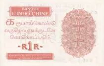 India Francesa 1 Rupee - Specimen - 1945 - UNC. - P.4ds
