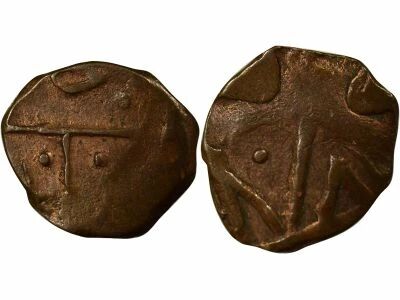 India Mewar / Udaipu, Bhupal Singh - 1/2 Paisa - 1938 / 1941 Umarda