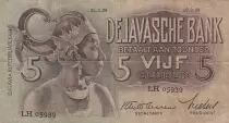 India Neerlandesa 5 Gulden - Javanese danceurs - 1939 - P.78c