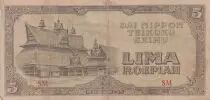 India Neerlandesa 5 Roepiah  - Dai Nippon Teikoku Seihu (Imperial Japanese Government) - 1944 - S�rie SM